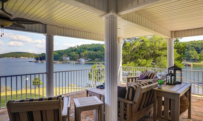 Roach House | Serene Lake of the Ozarks Haven with Decks and Kayaks