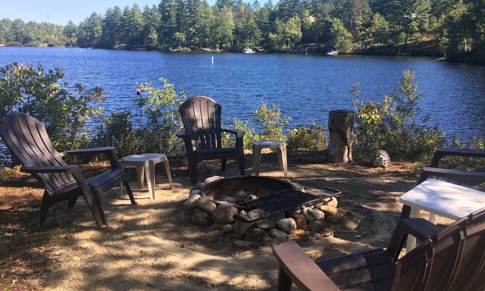 Freedom Cabin | Lake Ossipee Waterfront Cabin with Dock and Fire Pit