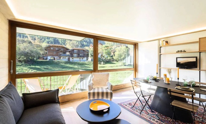 Le Praz Apartment | Cozy Lake Residence: Family-Friendly Retreat with Spa