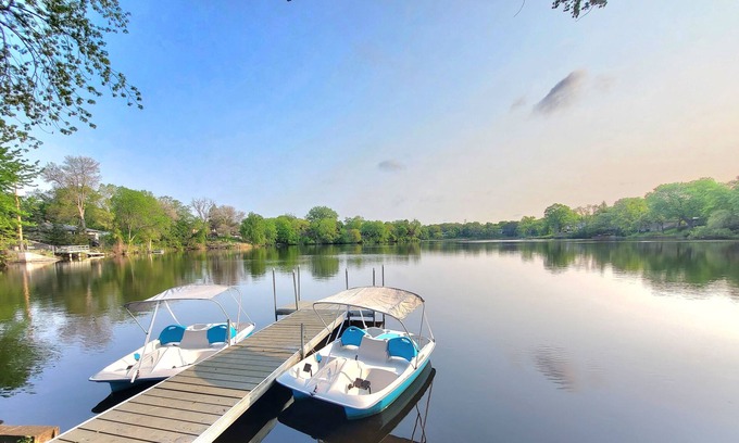 Fridley House | Lake Retreat: Unwind with Hot Tub, Pool Table & Pedal Boat