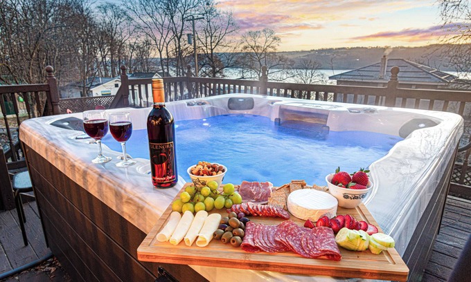 Watkins Glen House | Scenic Lake Views with Hot Tub & King Beds Near Attractions