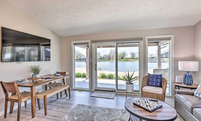 LaPlatte I Cabin | Exclusive Lakefront Bellevue Home with Private Beach Retreat