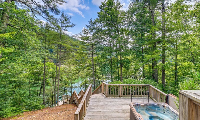 Butler House | Picturesque Lakefront Home with Hot Tub and Fire Pit