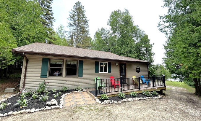 St Ignace House | Idyllic Lakefront Cabin with Trails in St. Ignace