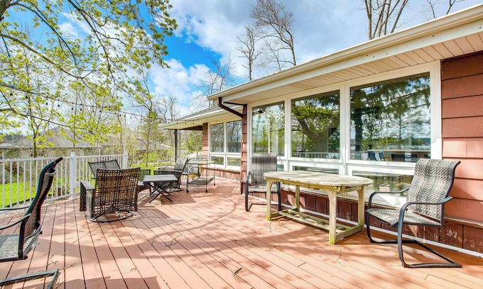 Campbellsport House | Idyllic Lakefront Retreat in Campbellsport with Dock & Spa