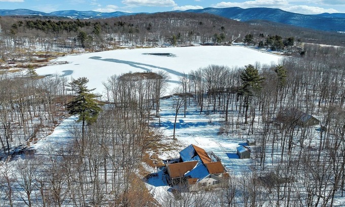 South Kortright Ski Chalet | Tranquil Lakefront Retreat with Kayaks, Game Room & Fire Pit