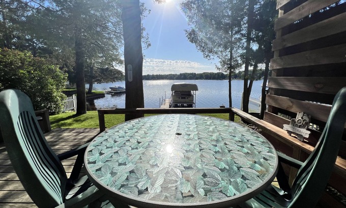 Gladwin Cottage | Scenic Lakefront Cottage on Wiggins Lake with Pool & Spa