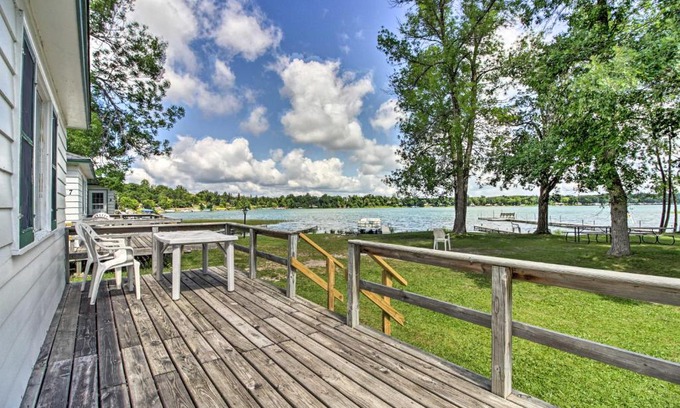 Dent House | Lakefront Dent Cabin: Pet-Friendly with Boat Rentals