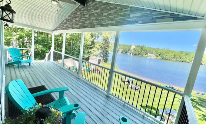 Barnstead House | Lakefront Escape with Game Room and Kayaks Await You