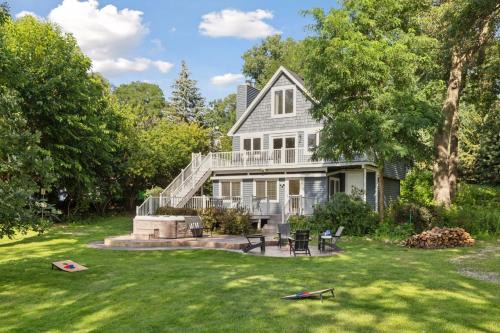 Ramsey County House | Lakefront Retreat with Hot Tub, Firepit & Beautiful Views