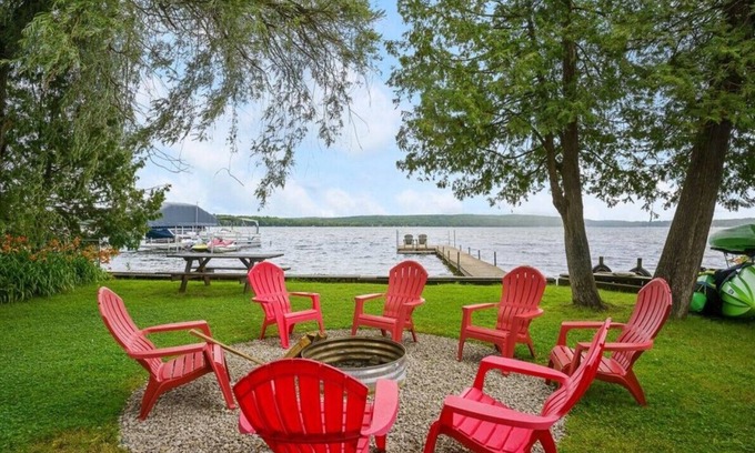 Petoskey Cottage | Serene Lakefront Retreat with Hot Tub & Ocean Views