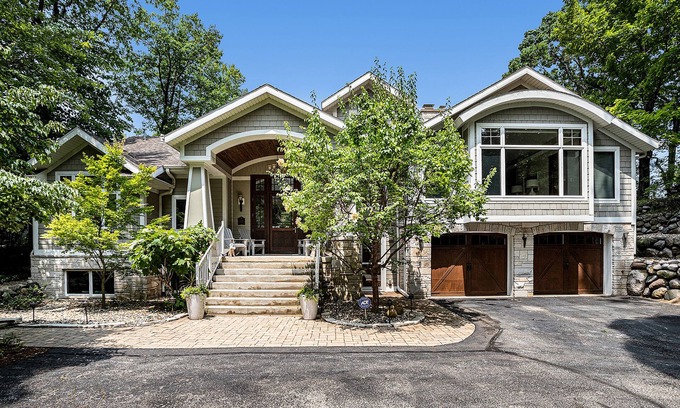Harbert House | Serene Lakefront Retreat with Private Beach & High-Speed WiFi