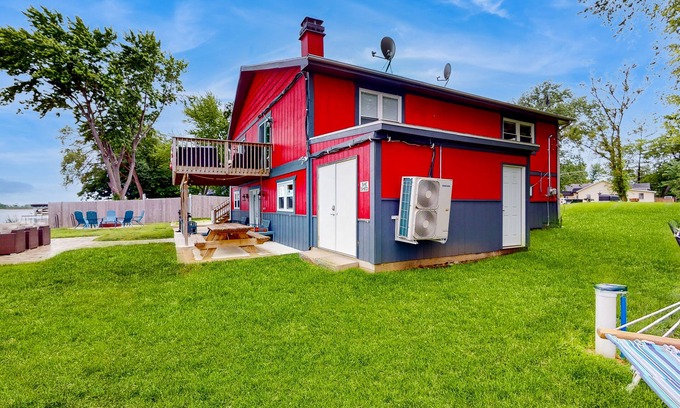 Channel Lake House | Pet-Friendly Lakefront Retreat with Two Kitchens & Firepit