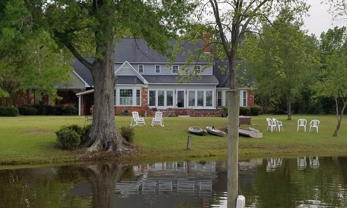 Summerton House | Lakefront Retreat with Private Dock & Outdoor Fireplace