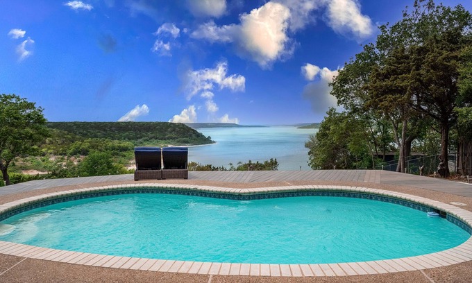 Belton House | Beautiful Lakefront House with Pool & Private Beach Access