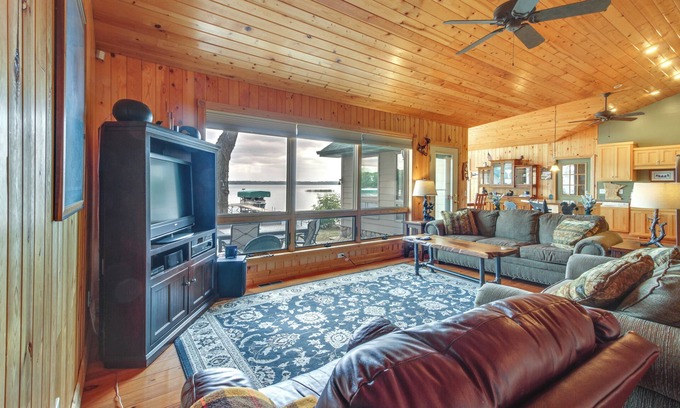 Isle Cabin | Idyllic Lakefront Retreat with Dock, Fire Pit & Spa
