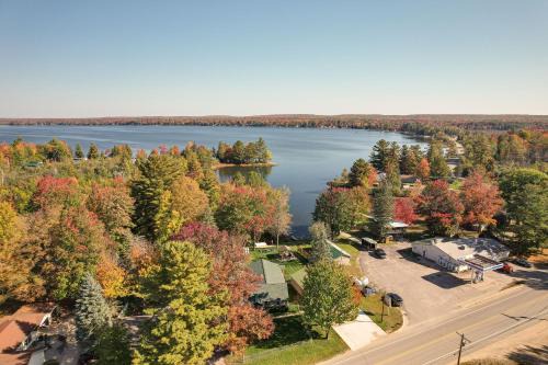 Kalkaska House | Cozy Lakefront Kalkaska Cottage with Fire Pit & Ocean Views
