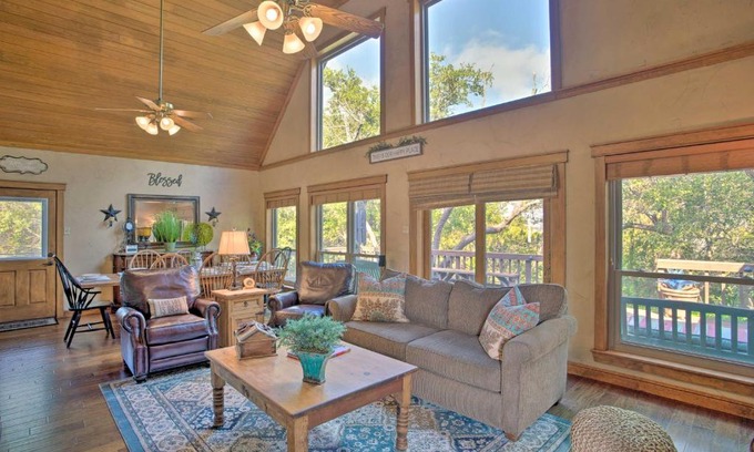 Granbury House | Premier Lakefront Living with Private Dock and Game Room