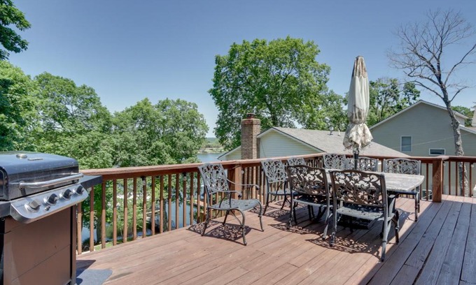 Roach House | Lakefront Missouri Retreat with Dock and Family-Friendly Pool