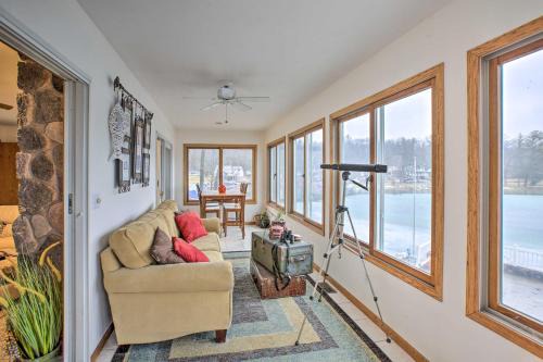 Newaygo House | Idyllic Lakefront Home in Newaygo with Private Dock & Kayaks