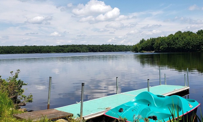 Pocono Summit House | Lakefront Retreat: Pet Friendly with Pool and Spa Access