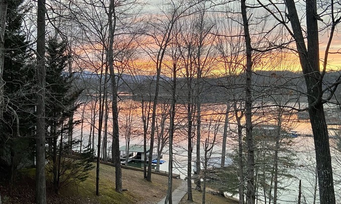 Big Creek House | Inviting Lakefront Home with Covered Dock in Big Creek