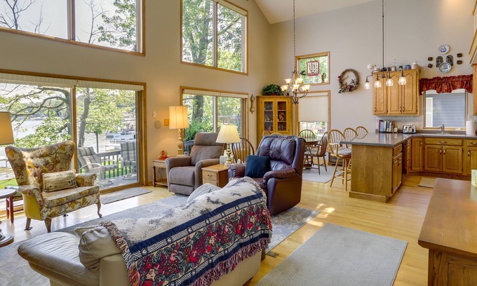 Vandalia House | Lakefront Vandalia Home with Boat Dock and Spa Amenities
