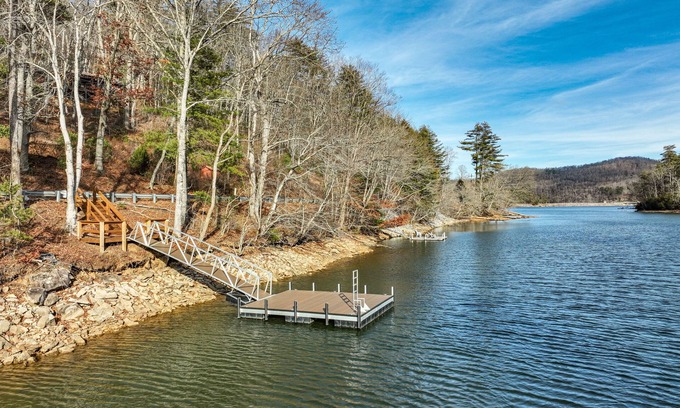 Cullowhee Cabin | Idyllic Lakeside Cabin in Cashiers with Private Boat Dock