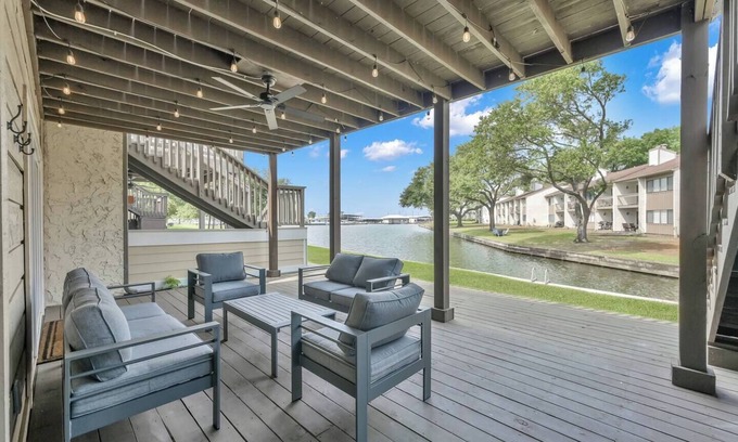 Walden on Lake Conroe House | Explore Lake Adventures with Boat Dock and Pool Access