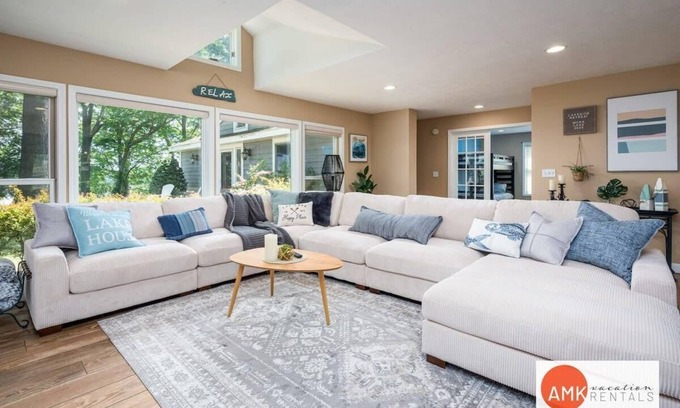 Norton Shores House | Tranquil Lakeside Retreat: Pet Friendly with Ocean Views