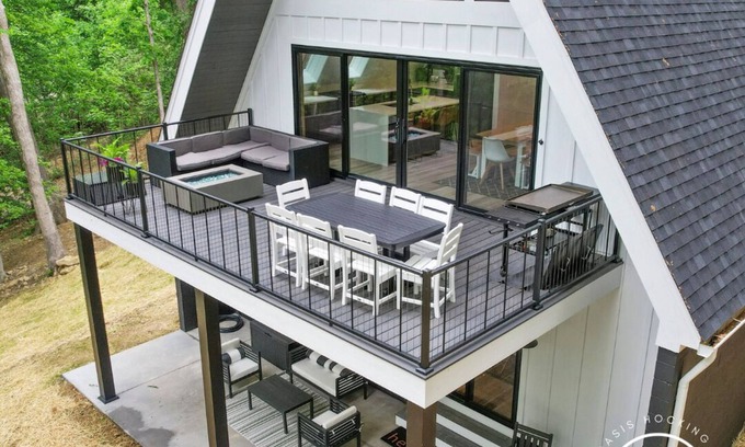 Logan House | Lakeview A-Frame Oasis: Guest Rated 10/10 with Spa & Hot Tub