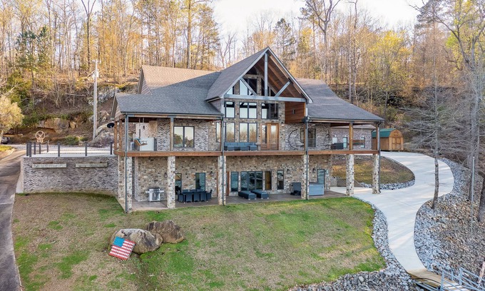 Arley House | Lakeview Retreat: Hot Tub, Elevator & Game Room Awaits!