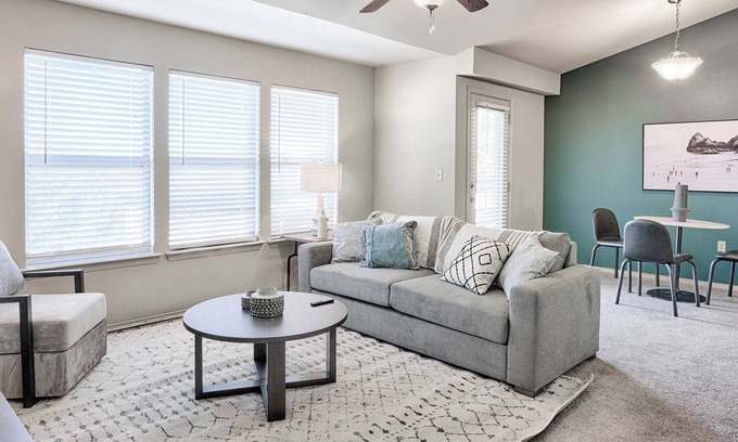 Jenks Apartment | Landing | Modern 1BD, Courtyard, Pool