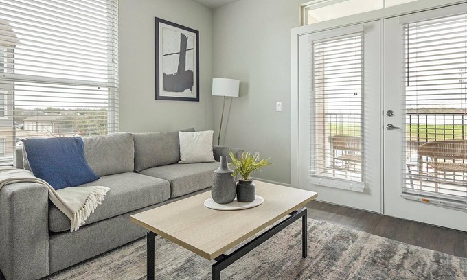 Katy Apartment | Discover Bellrock Market Station: 1BR Downtown Katy Retreat