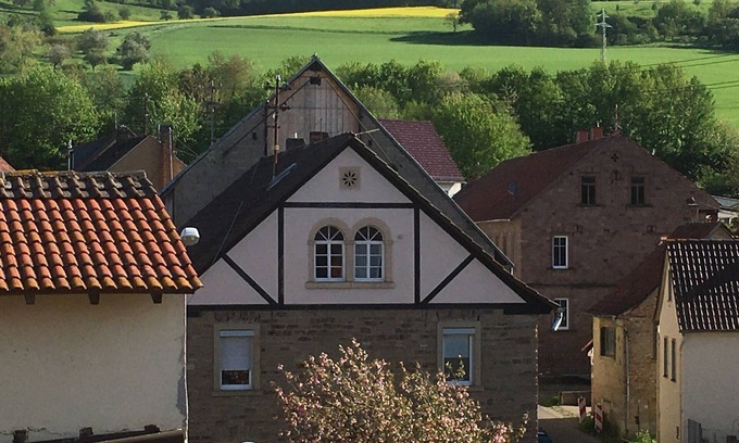 Niedermoschel House | Historic Farmhouse Retreat with Pool and Pet-Friendly Charm