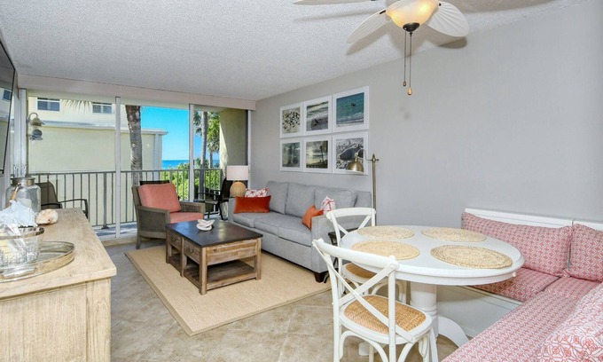 Longboat Key Apartment | Beachfront Serenity at LaPlaya 202E with Private Balcony
