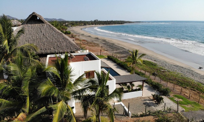 Mexican Riviera House | Large beach house sleeps 12, steps from the world-famous Saladita surf break.