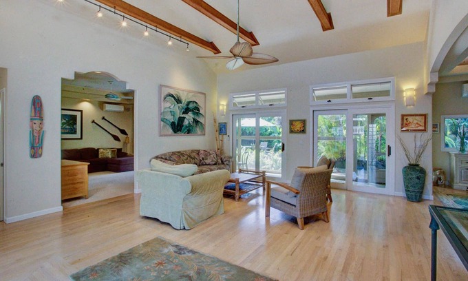 Bayview House | Stylish Home with Pool, Ocean Views - Steps to the Beach