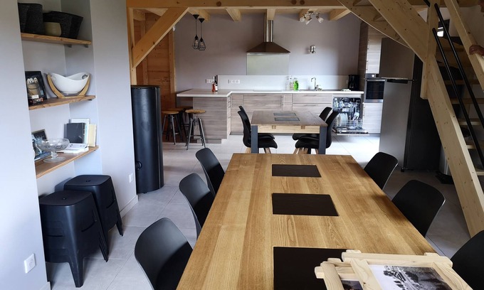 Mont-Saxonnex Ski Chalet | Spacious Gîte for 8-15 Guests in Serene Chalet Village