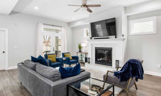 Victorian Village House | Bright 1st Floor Suite with Patio and Family Amenities