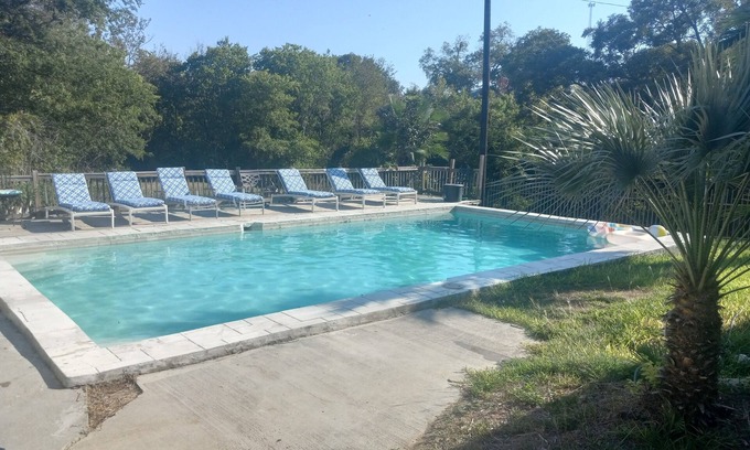 Seguin House | Inviting River Home with Private Pool and Basketball Court