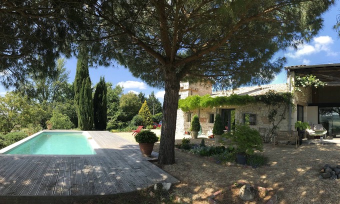 Cauzac House | Large Stone Barn With Pool, Unspoilt Valley Views