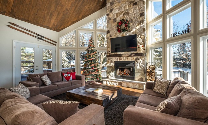 Mont-Tremblant House | Elegant Tremblant Ski and Golf Chalet with Spa & Lake View