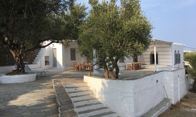 Apollonia House | Idyllic Village Home with Olive Garden and Sea Views