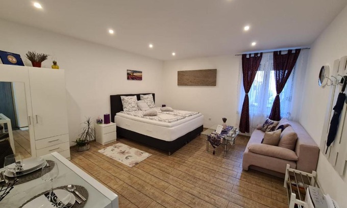 Sibiu Old Town Apartment | Top-Rated Lavender Studio in the Heart of the City