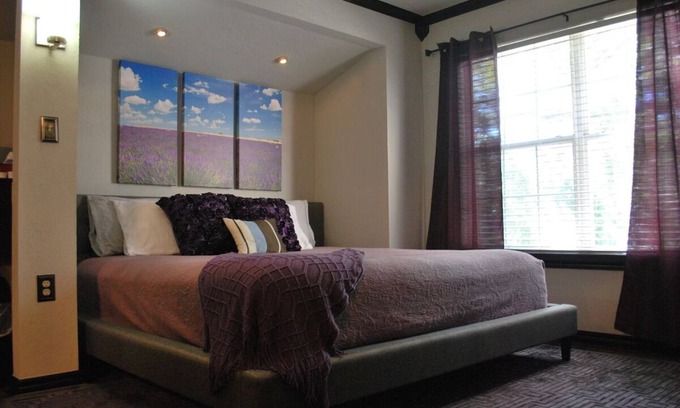Norman Apartment | Inviting Lavender Suite at Whispering Pines Inn Awaits You