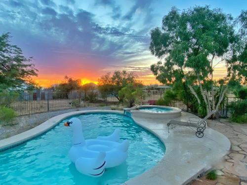 Diamond Bell Ranch House | Lazy H Bar Desert Outpost Ranch House with Pool and Hot Tub
