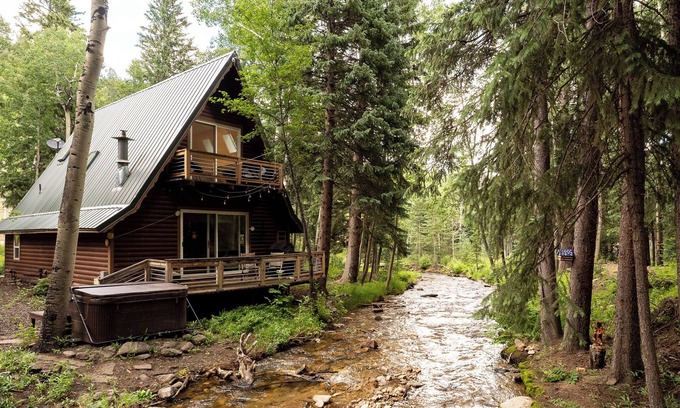 Black Hawk Cabin | Serene Cabin Retreat by the Creek with Hot Tub & More!