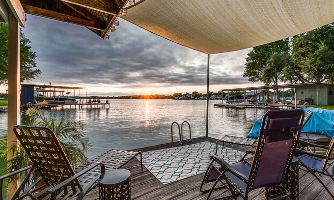 Granite Shoals House | LBJ Lakefront Retreat with Private Dock & Scenic Sunsets