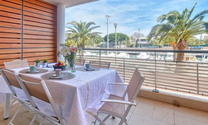 Frejus Plage Apartment | Exclusive Oceanfront Retreat at Le 4 Mats by Interhome